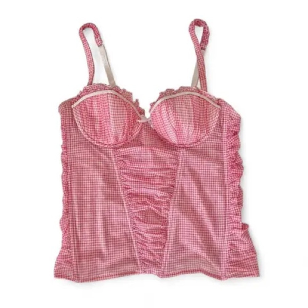 Chantal Thomas Pink Gingham Corset Top - Picture 7 of 10